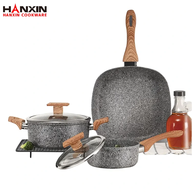 Aluminium non-stick granitbeläggning kokkärl set