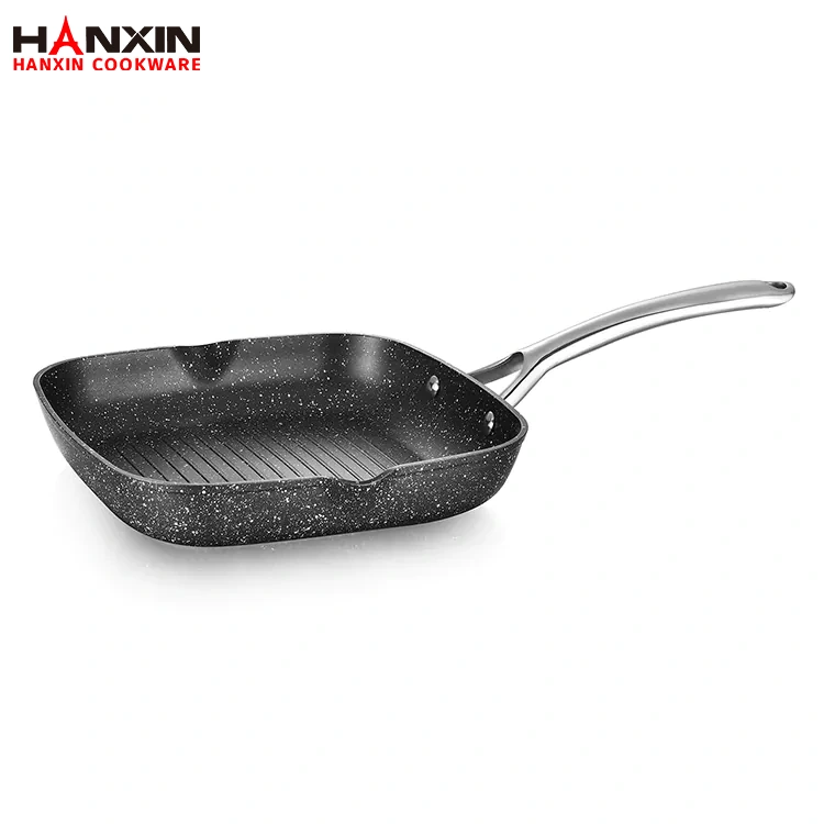 Induktionsgrillpanna med non-stick i aluminium