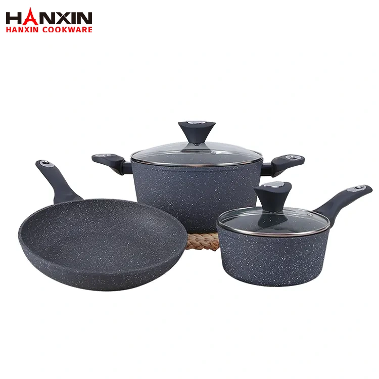 Aluminium Non-Stick Marmor Beläggning Köksredskap Set